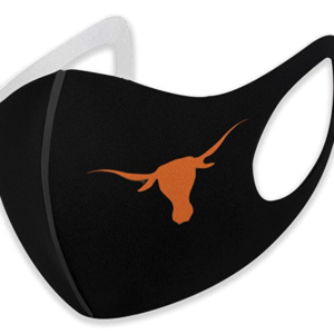 Longhorns Black and Orange Mask With Adjustable Earloops